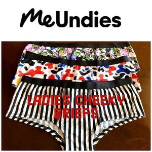 ME UNDIES - BRAND NEW - L Sz Small - 3-Pack Cheeky Brief Undies/Super Soft!